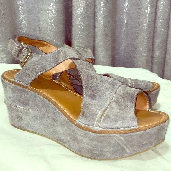 Grey Suede Italian Zamagni Sandals - Picture 1 of 5